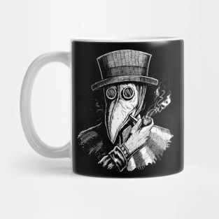 Vintage chill plague doctor smoking pipe Mug